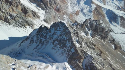 Side Drone Flight Over Rocky Cliff in San Pellegrino Stock Footage 335968523