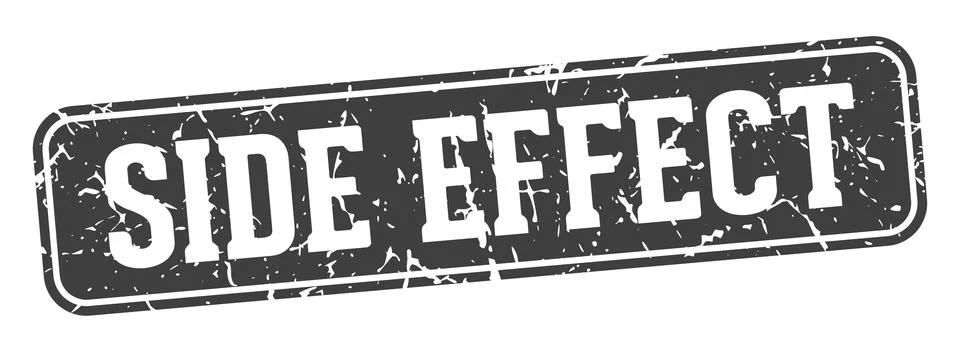 Side effect rectangular sign. side effect stamp Stock Illustration