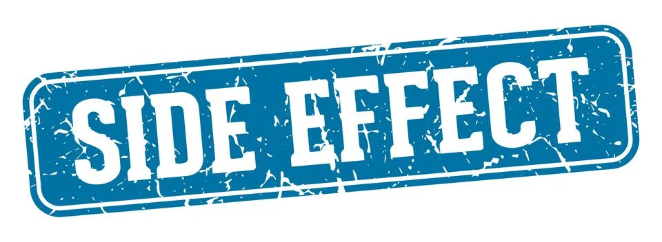 Side effect rectangular sign. side effect stamp Stock Illustration