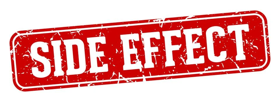 Side effect rectangular sign. side effect stamp Stock Illustration