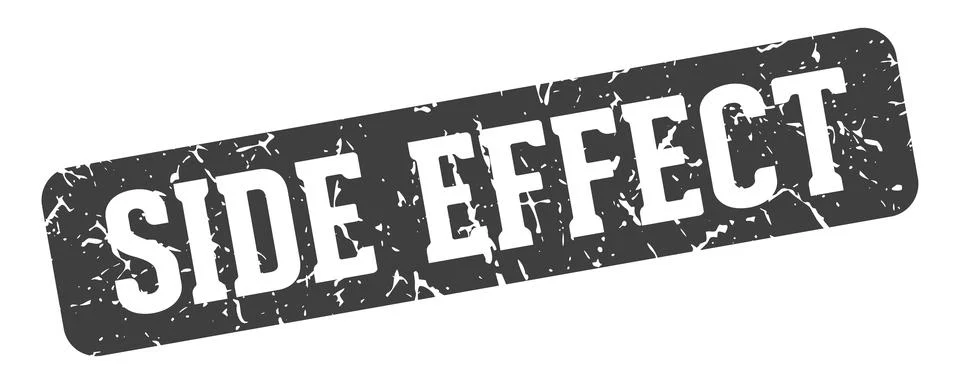 Side effect rectangular sign. side effect stamp Stock Illustration