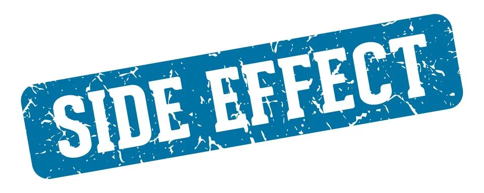 Side effect rectangular sign. side effect stamp Stock Illustration