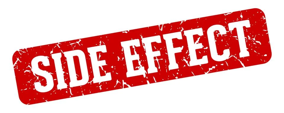 Side effect rectangular sign. side effect stamp Stock Illustration
