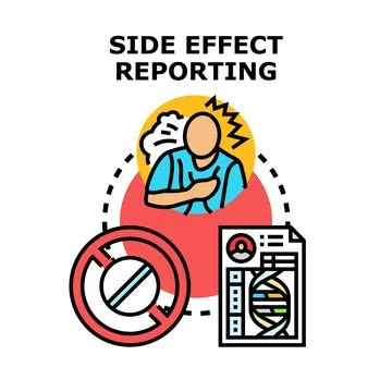 Side effect reporting system managing adverse reactions Stock Illustration
