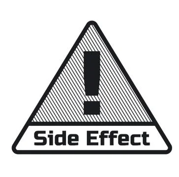 Side effect sign on white background Stock Illustration