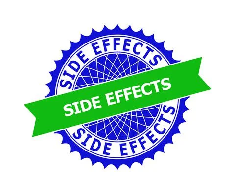 SIDE EFFECTS Bicolor Clean Rosette Template for Stamps Stock Illustration