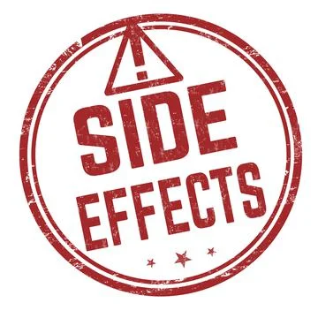 Side effects grunge rubber stamp Stock Illustration