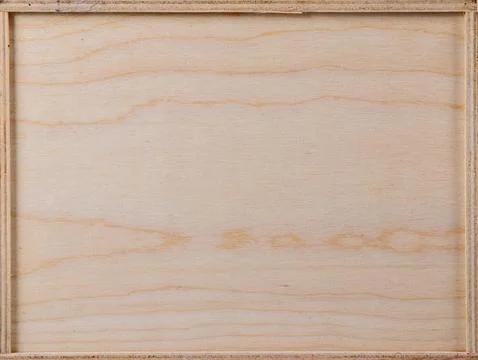 Side empty of brown wooden crate box planks or frame for text mockup message Stock Photos