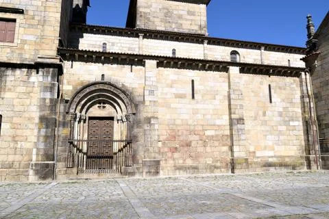 Side facade of the cathedral of Braga Stockfoto's