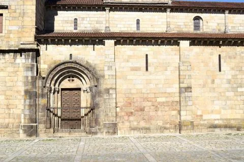 Side facade of the cathedral of Braga Stock Photos