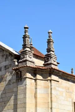Side facade of the cathedral of Braga Stock-Fotos