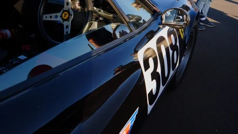 Side of Ferrari 308 GTB Stock Footage 105692249