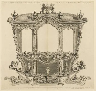 On the side of the first gold coach, whose gauges are mirror ice cream, an... Stock Photos