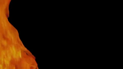 Side Flames with Black Background Video stock 330669971