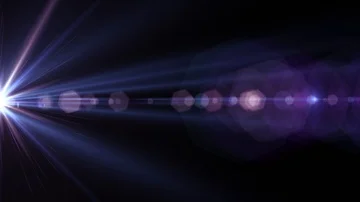 Side flickering star sun rays lights optical lens flares shiny animation art Stock Footage 85610881