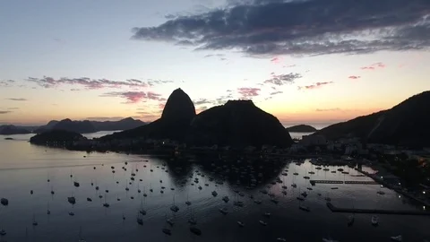 Side flight with the profile of mountains. Stock Footage 81136944