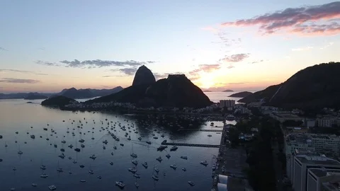 Side flight with the profile of mountains. Stock Footage 81137037