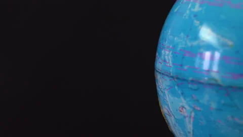 Side of the globe on a dark background 4K Stock Footage 154516212
