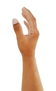 Side hand open and ready to help or receive. . Stock Photos