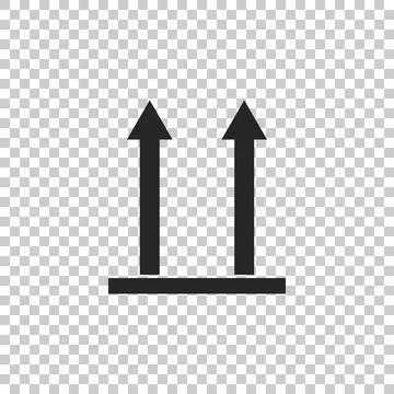This side up icon isolated on transparent background. Two arrows indicating top Stock Illustration