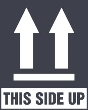 This Side Up Icon. This Way Up Sign. Packaging Symbol for Delivery of Cargo Illustrazione stock