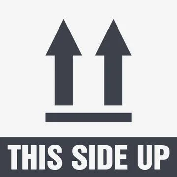 This Side Up Icon. This Way Up Sign. Packaging Symbol for Delivery of Cargo Stock Illustration