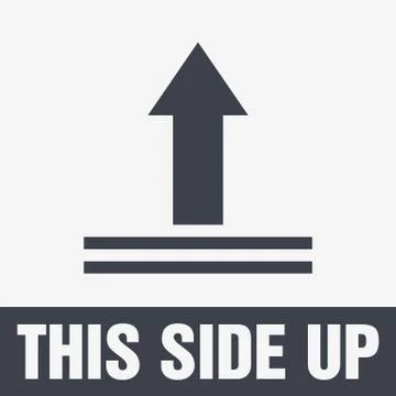 This Side Up Icon. This Way Up Sign. Packaging Symbol for Delivery of Cargo Stock Illustration