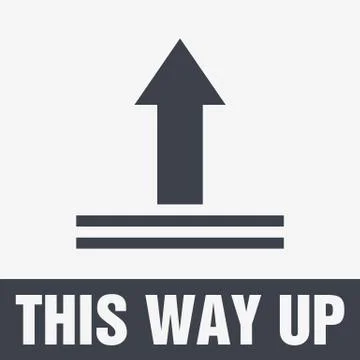 This Side Up Icon. This Way Up Sign. Packaging Symbol for Delivery of Cargo Stock Illustration
