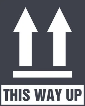 This Side Up Icon. This Way Up Sign. Packaging Symbol for Delivery of Cargo Illustrazione stock