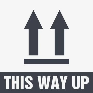 This Side Up Icon. This Way Up Sign. Packaging Symbol for Delivery of Cargo Stock Illustration