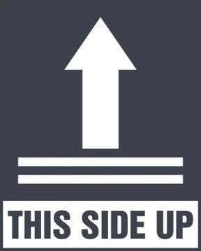 This Side Up Icon. This Way Up Sign. Packaging Symbol for Delivery of Cargo Stock Illustration