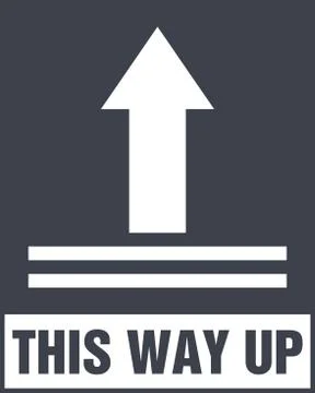 This Side Up Icon. This Way Up Sign. Packaging Symbol for Delivery of Cargo Stock Illustration