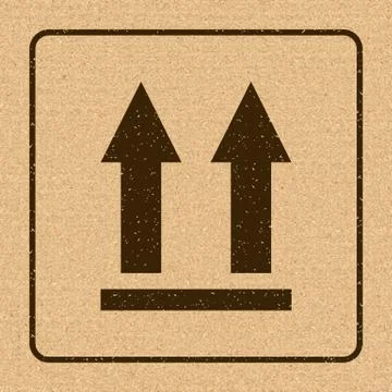 This Side Up Icon. This Way Up Sign. Packaging Symbol for Delivery of Cargo Stock Illustration
