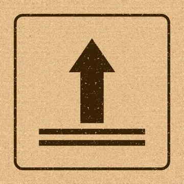 This Side Up Icon. This Way Up Sign. Packaging Symbol for Delivery of Cargo Stock Illustration