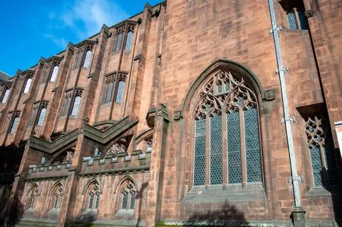 Side of John Rylands Library Foto stock