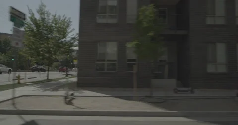 Side left driving plate - 14th Avenue at Fox Street Denver Stock Footage 289232578