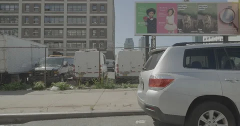 Side left driving plate - 30th Place at 47th Street, Brooklyn Stock Footage 254497618
