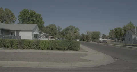 Side left driving plate - 5th Street at House Avenue Cheyenne Stock Footage 289751017