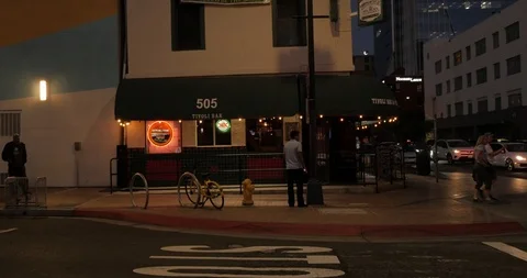 Side left driving plate - 6th Ave at Island Ave, San Diego Stock Footage 101757405