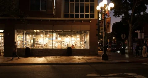 Side left driving plate - 6th Ave at Island Ave, San Diego Stock Footage 101976050