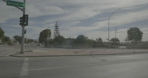 Side left driving plate - Blosser Road at Donovan Road, Santa Maria Stock Footage 294754523
