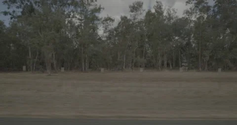 Side left driving plate - Borden Road at Mile 2, Clay Stock Footage 293496348