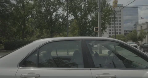 Side left driving plate - College Street at Assembly Street, Columbia Stock Footage 285076170