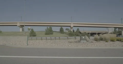 Side left driving plate - County Line Road at Highway 25 Denver Stock Footage 289271119
