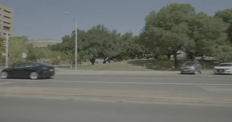 Side left driving plate - East Dean Keaton Street at San Jacinto Boulevard, Stock Footage 253499091