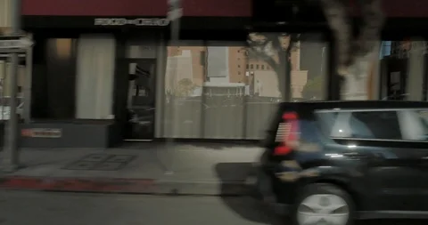 Side left driving plate - Eighth St at Figueroa Street, Downtown LA Stock Footage 113761715