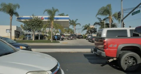 Side left driving plate - Fairview St at West Edinger Ave, Los Angeles Stock Footage 101932644