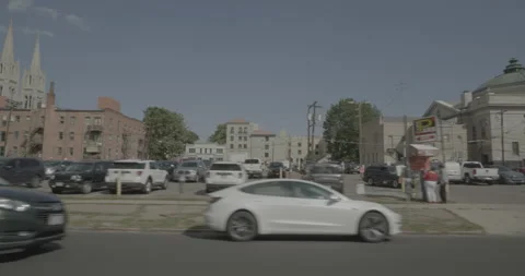 Side left driving plate - Grant Street at 15th Avenue Denver Stock Footage 289238621