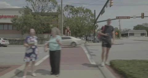 Side left driving plate - Hampton Street at Williams Street, Columbia Stock Footage 285073873