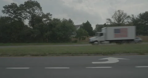 Side left driving plate - Highway 286 at West Ox Road, Reston Stock Footage 284872708